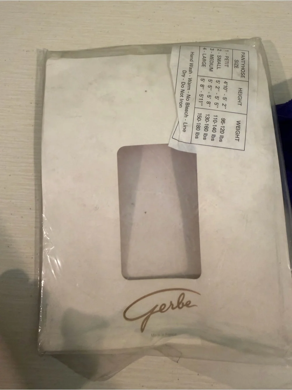 Gerbe Paris vintage textured tights size medium